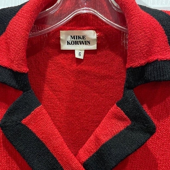 Vintage Size 6 Designer Red Knit Dress VGC - Picture 3 of 5